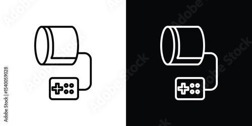 Sphygmomanometer icon Design Template vector set for graphic work