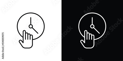 Specify at time icon Design Template vector set for graphic work