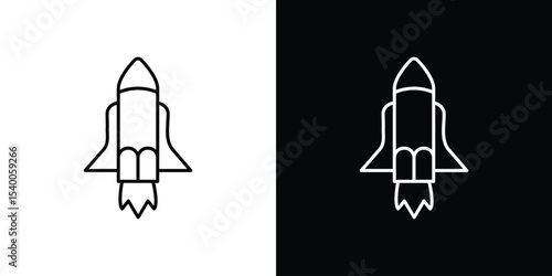 Space shuttle icon Design Template vector set for graphic work