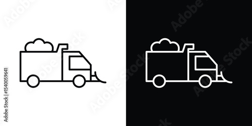 Snowplow icon Design Template vector set for graphic work