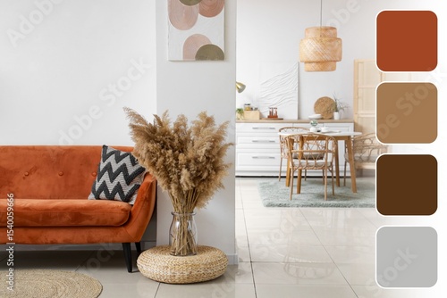 Interior of light studio ap...
