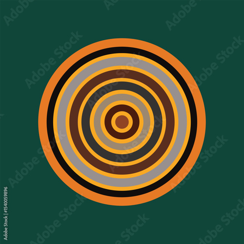 tree rings pattern design vector art
