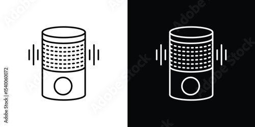 Smart speaker icon Design Template vector set for graphic work