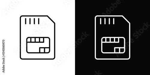Sim card icon Design Template vector set for graphic work