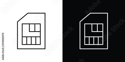 Sim card icon Design Template vector set for graphic work