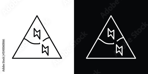 Short circuit icon Design Template vector set for graphic work