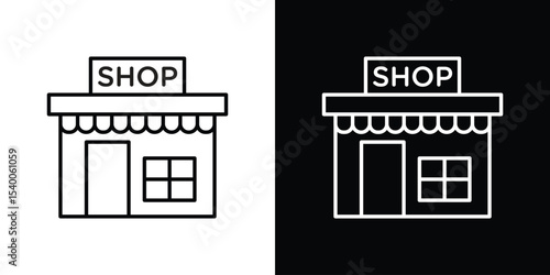 Shop icon Design Template vector set for graphic work