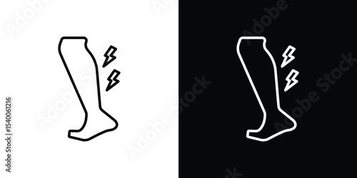 Shin pain icon Design Template vector set for graphic work