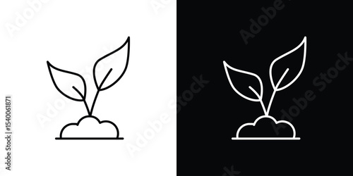 Seedling icon Design Template vector set for graphic work