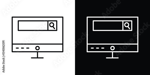 Search online icon Design Template vector set for graphic work