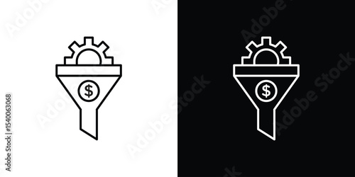 Sales funnel icon Design Template vector set for graphic work