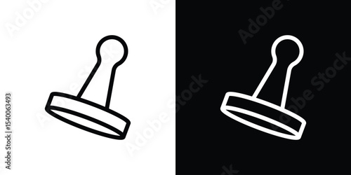 Rubber stamp icon Design Template vector set for graphic work