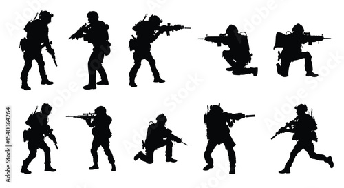 soldier silhouette vector