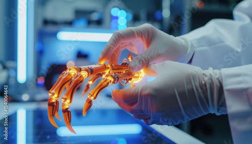 Robotic Hand Being Held in Laboratory Setting