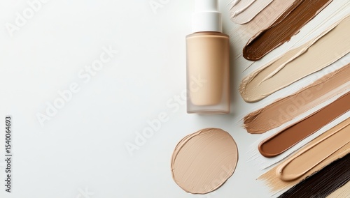 Foundation shades displayed on a white background