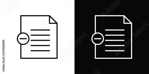 Remove document icon Design Template vector set for graphic work