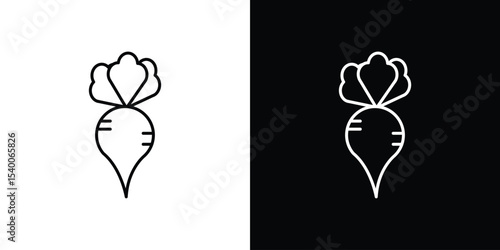 Radish icon Design Template vector set for graphic work