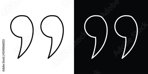 Quote right icon Design Template vector set for graphic work