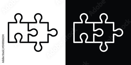 Puzzle icon Design Template vector set for graphic work