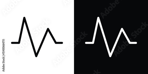 Pulse icon Design Template vector set for graphic work