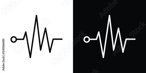 Pulse icon Design Template vector set for graphic work