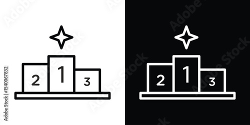 Podium icon Design Template vector set for graphic work