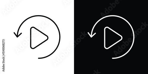 Playback icon Design Template vector set for graphic work