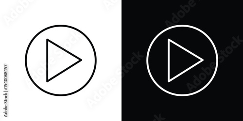 Play button icon Design Template vector set for graphic work