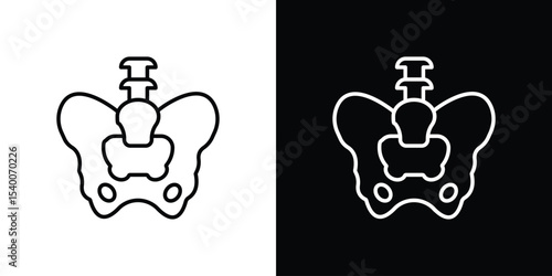 Pelvic area icon for social media, app, and web design. Vector illustration.