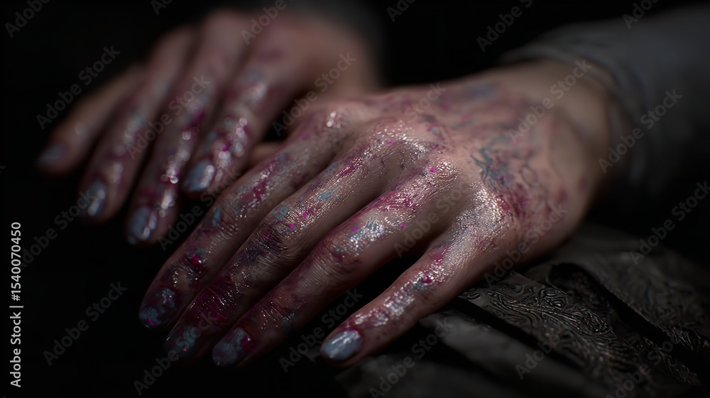 Fototapeta premium Detailed Image of Well-Manicured Female Hands