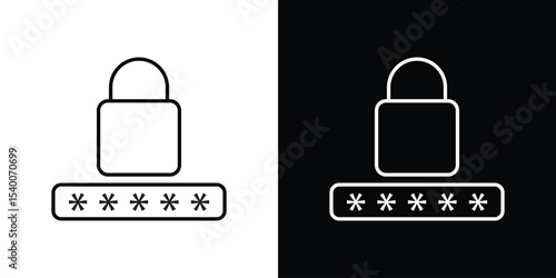 Password icon Design Template vector set for graphic work