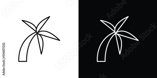 Palm tree icon Design Template vector set for graphic work