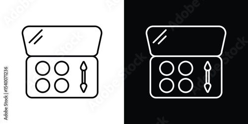 Palette with eyelash shadows icon Design Template vector set for graphic work