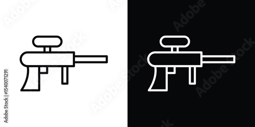 Paintball gun icon Design Template vector set for graphic work