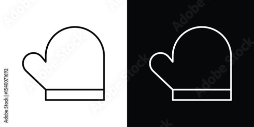 Oven mitt icon Design Template vector set for graphic work