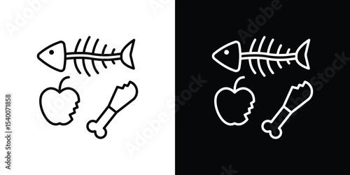 Organic waste icon Design Template vector set for graphic work