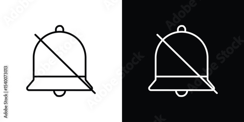 Notification off icon Design Template vector set for graphic work