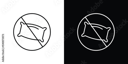 No pillow signs Design Template vector set for graphic work