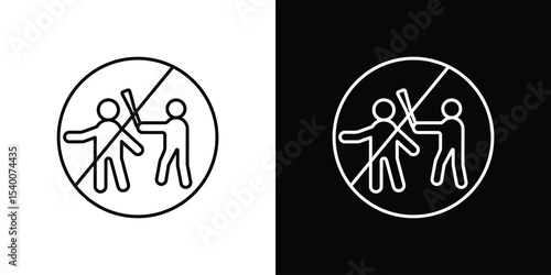 No fight signs Design Template vector set for graphic work