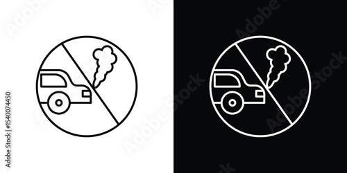 No exhaust gases signs Design Template vector set for graphic work