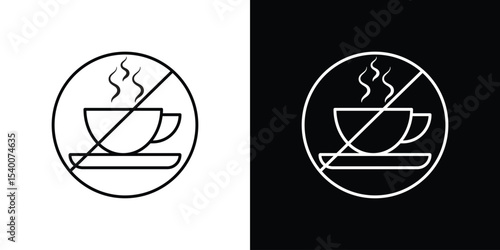 No coffee cup signs Design Template vector set for graphic work