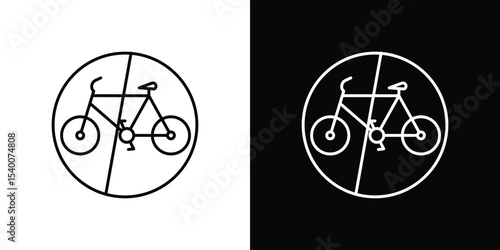 No bicycle signs Design Template vector set for graphic work