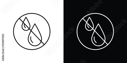 No Water drop signs Design Template vector set for graphic work