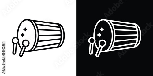 Muslim drum icon Design Template vector set for graphic work