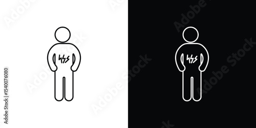 Muscle pain icon Design Template vector set for graphic work