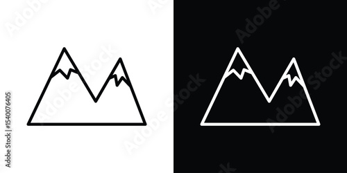 Mountain icon Design Template vector set for graphic work