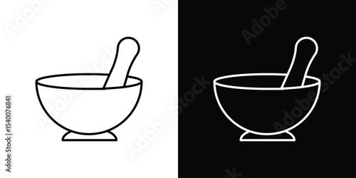 Mortar pestle icon Design Template vector set for graphic work