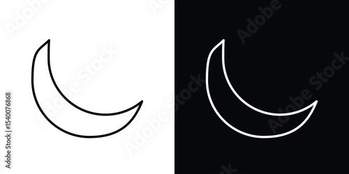 Moon icon Design Template vector set for graphic work