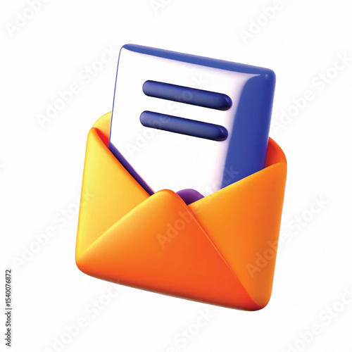Blue folder icons symbolize organized digital documents, often depicting a yellow file or a letter for business communication and data management