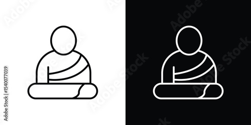 Monk icon Design Template vector set for graphic work